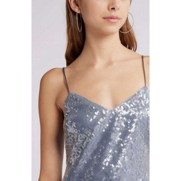 💕OPEN EDIT💕 Sequin Sleeveless Slipdress ~ Metallic Grey Folkstone XS NWT - Picture 6 of 16